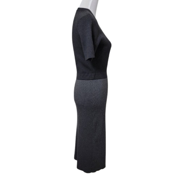 DKNY Sample Gray Shades Colorblock Knit Bodycon Dress, Exc. Used Condition - Picture 5 of 11